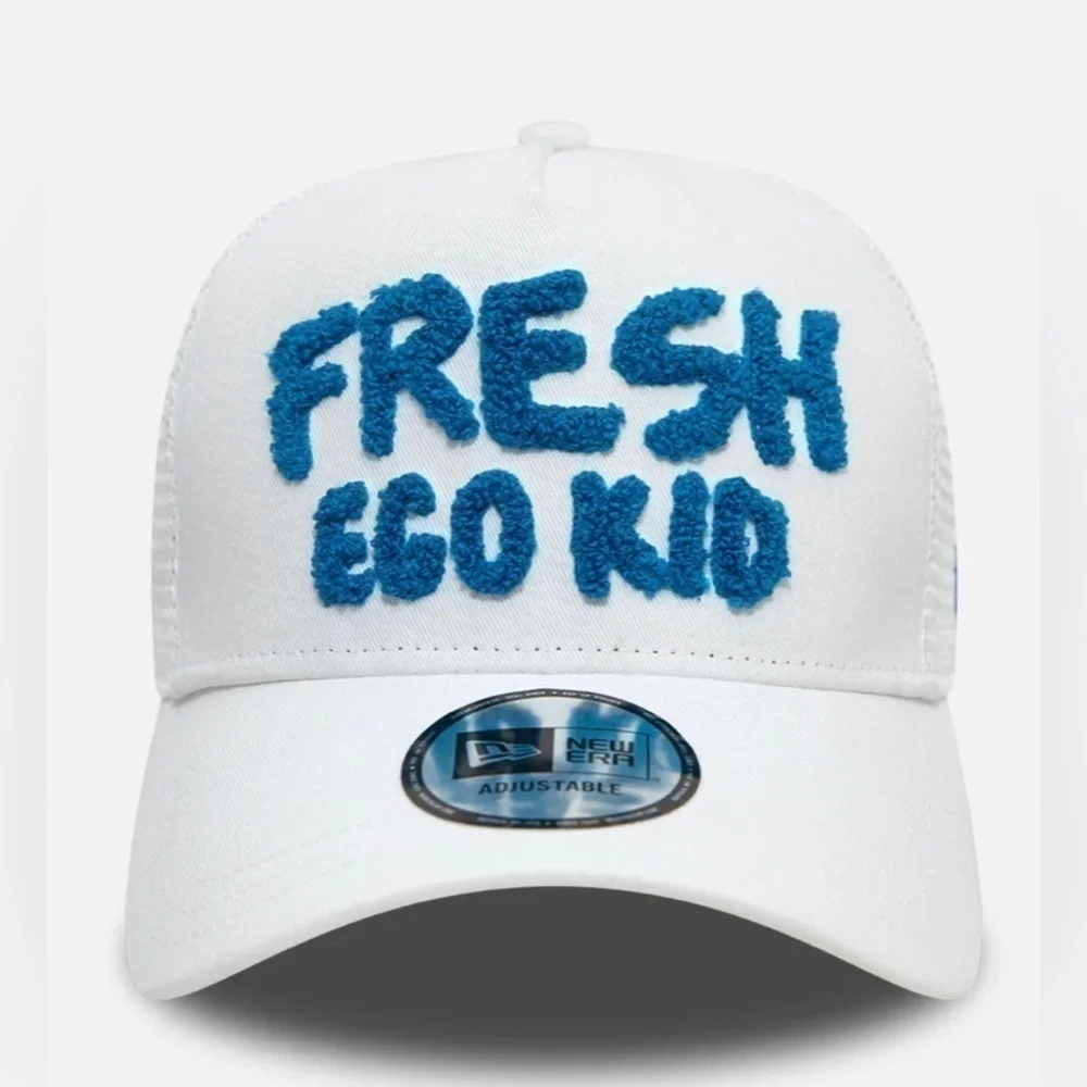 NEW ERA x FRESH EGO KID WHITE & BLUE MESH TRUCKER